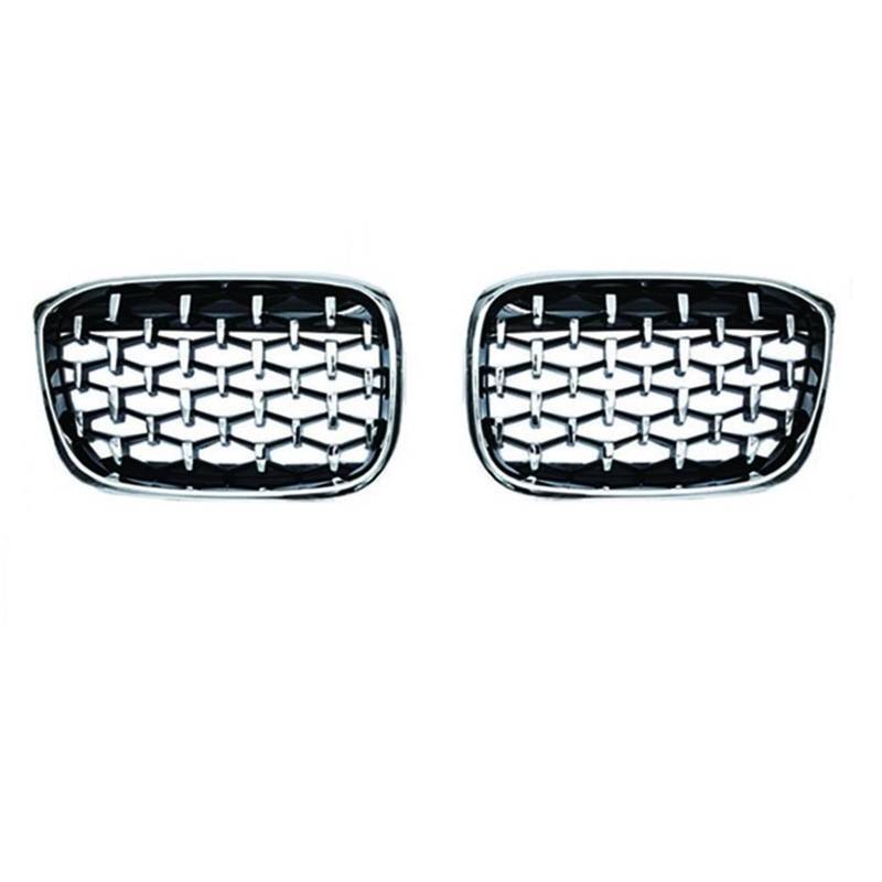 ARRPO Frontgrills 1 Paar Auto-Frontstoßstangengrills Diamond Racing Grille Grill ， for BMW ， for X3 G01 G08 X4 G02 2018-2021 Auto Meteor Styling(All Sliver) von ARRPO