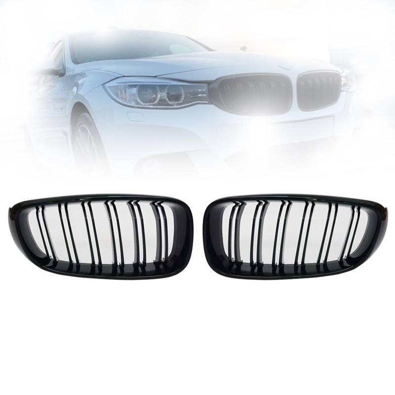 ARRPO Frontgrills 1 Paar Doppellamellengrill-Frontgrill, for BMW, for 3er GT F34 13-20 320i 328i 335i XDrive Ersatzgrills von ARRPO