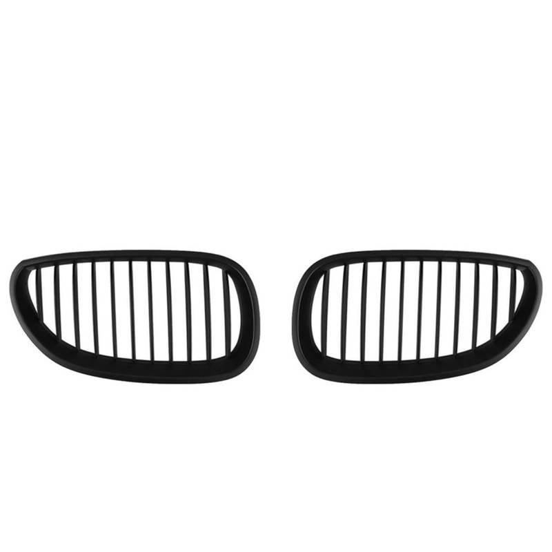 ARRPO Frontgrills 2 STK. Auto-Einzelliniengrill, glänzend Schwarze Renngitter, for BMW, for E60 E61 5er M5 03-10, Frontgrill, Sporthaubengrill(Matte Black) von ARRPO