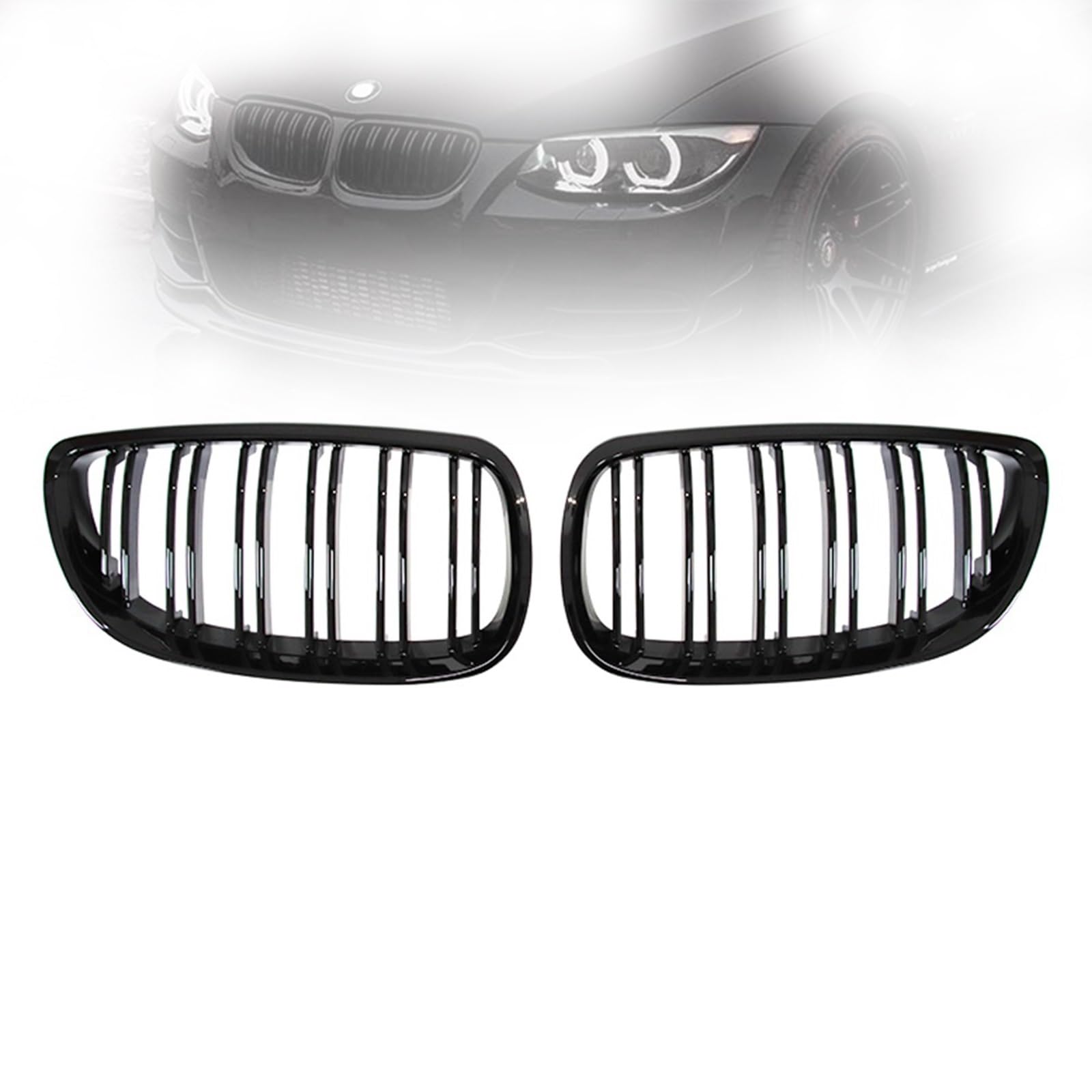 ARRPO Frontgrills 2 STÜCKE Auto-Frontstoßstangengrill , for BMW , for E92 E93 M3 2006-2013 Doppellamellenlinie ABS-Kunststoff-Renngitter Ersatzteil ARRPO Frontgrills 2 STÜCKE Auto-Frontstoßstangengrill , for BMW , for E92 E93 M3 2006-2013 Doppellamellenlinie ABS-Kunststoff-Renngitter Ersatzteil von ARRPO