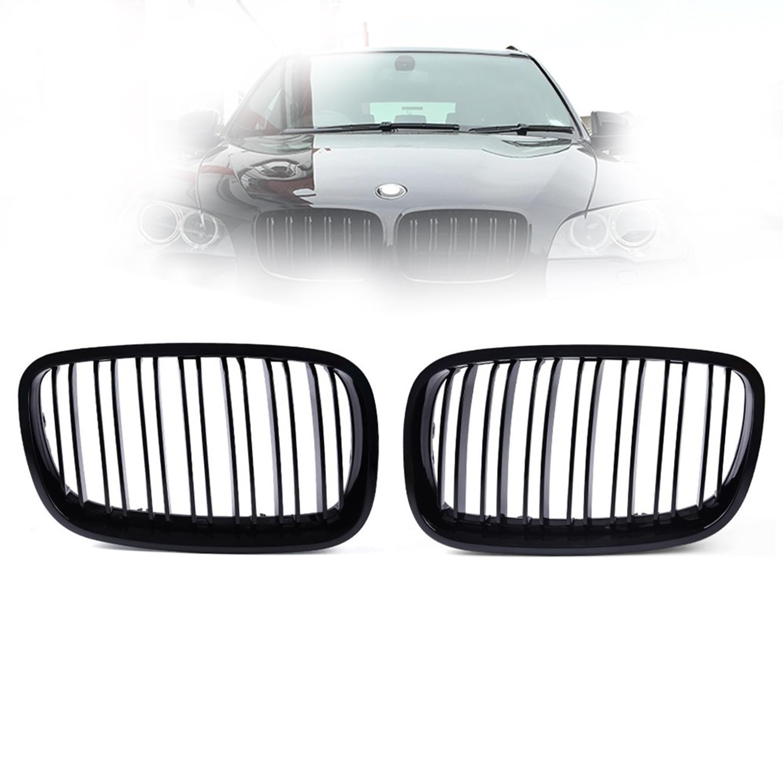 ARRPO Frontgrills 2 STÜCKE Car-Styling-Frontgrill Doppellamellengrill , for BMW , for X5 E70 X6 E71 2008-2013 Stoßstangen-Renngrills Car51137307599 51137307600 ARRPO Frontgrills 2 STÜCKE Car-Styling-Frontgrill Doppellamellengrill , for BMW , for X5 E70 X6 E71 2008-2013 Stoßstangen-Renngrills Car51137307599 51137307600 von ARRPO