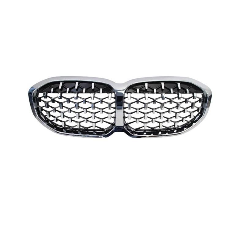 ARRPO Frontgrills 2-teiliger ABS-Front-Diamantgrill-Renngrill ， for BMW ， for 1er F40 2020 2021 2022 2023 Ersatzteil(Silver) von ARRPO