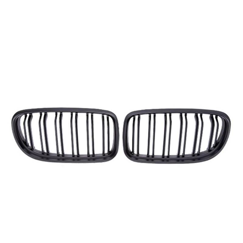 ARRPO Frontgrills Auto-Frontgrill, schwarz glänzend, mit doppellinigem Einlassgitter, for BMW, for 3er E90 E91 LCI Limousine Kombi 2009 2010 2011 2012(Matte Black) von ARRPO