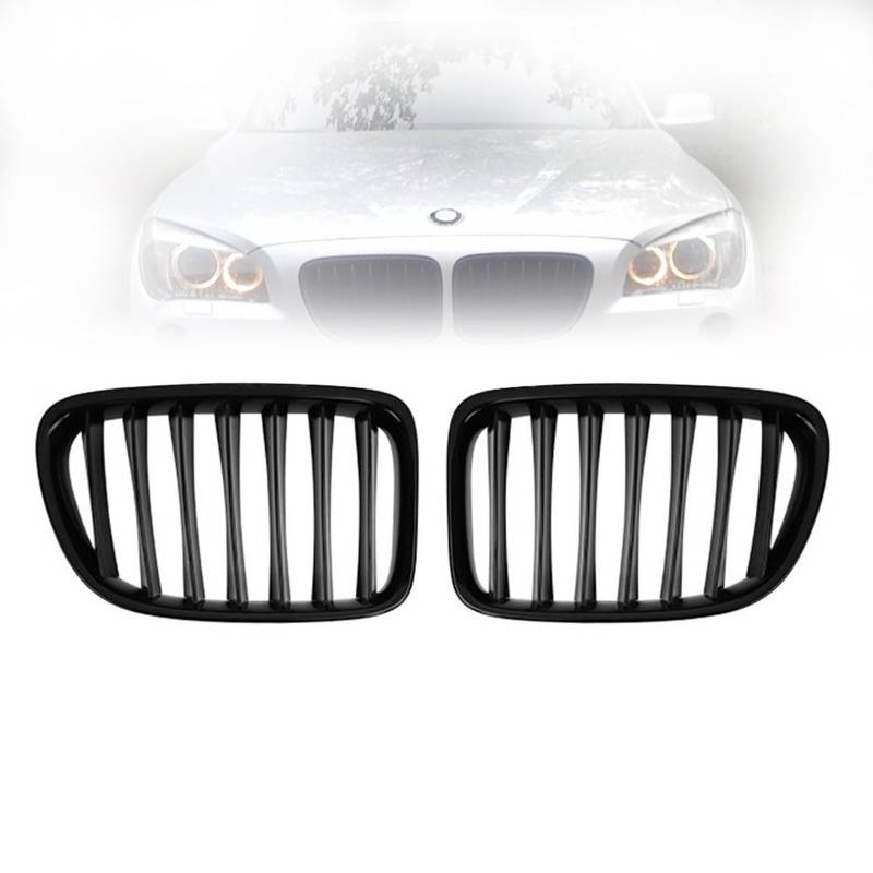 ARRPO Frontgrills Glänzend Schwarze Frontgrill-Einzellinienlamelle, for BMW, for X1-Serie E84 SDrive XDrive 2009-2016 Ersatz von ARRPO