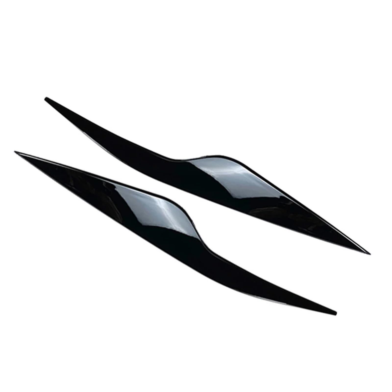 Auto-Augenbrauenaufkleber Auto-Augenlider Scheinwerfer-Augenbrauen-Dekorationsverkleidung, for Ford, for Focus MK2 C307 2008 2019 2010(Glossy Black) von ARRPO