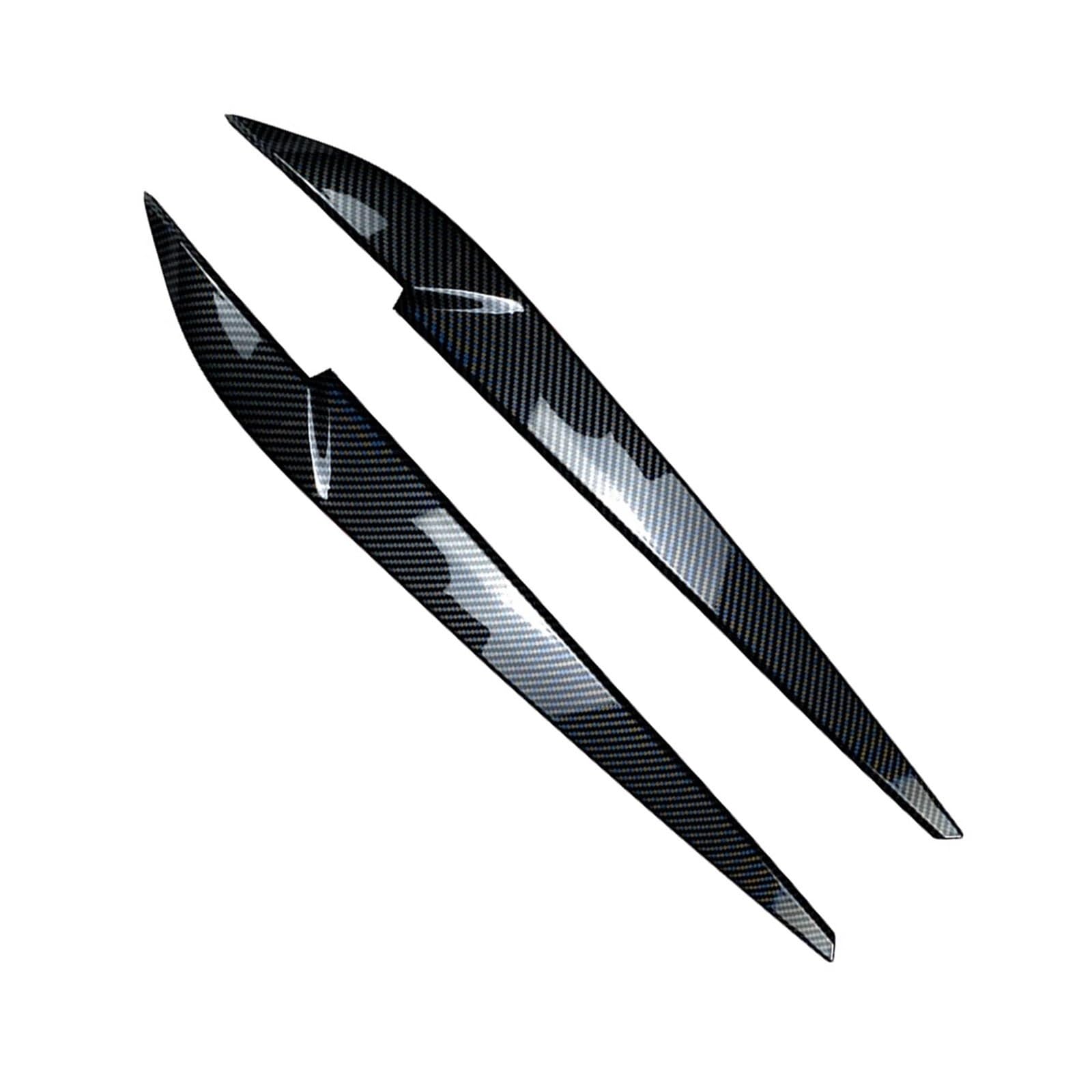 Auto-Augenbrauenaufkleber Auto Frontscheinwerfer Augenbrauen Augenlid Lampe Licht Augenbrauen Aufkleber, for BMW, for X5 F15 X6 F16 2014-2018(Carbon Look) von ARRPO