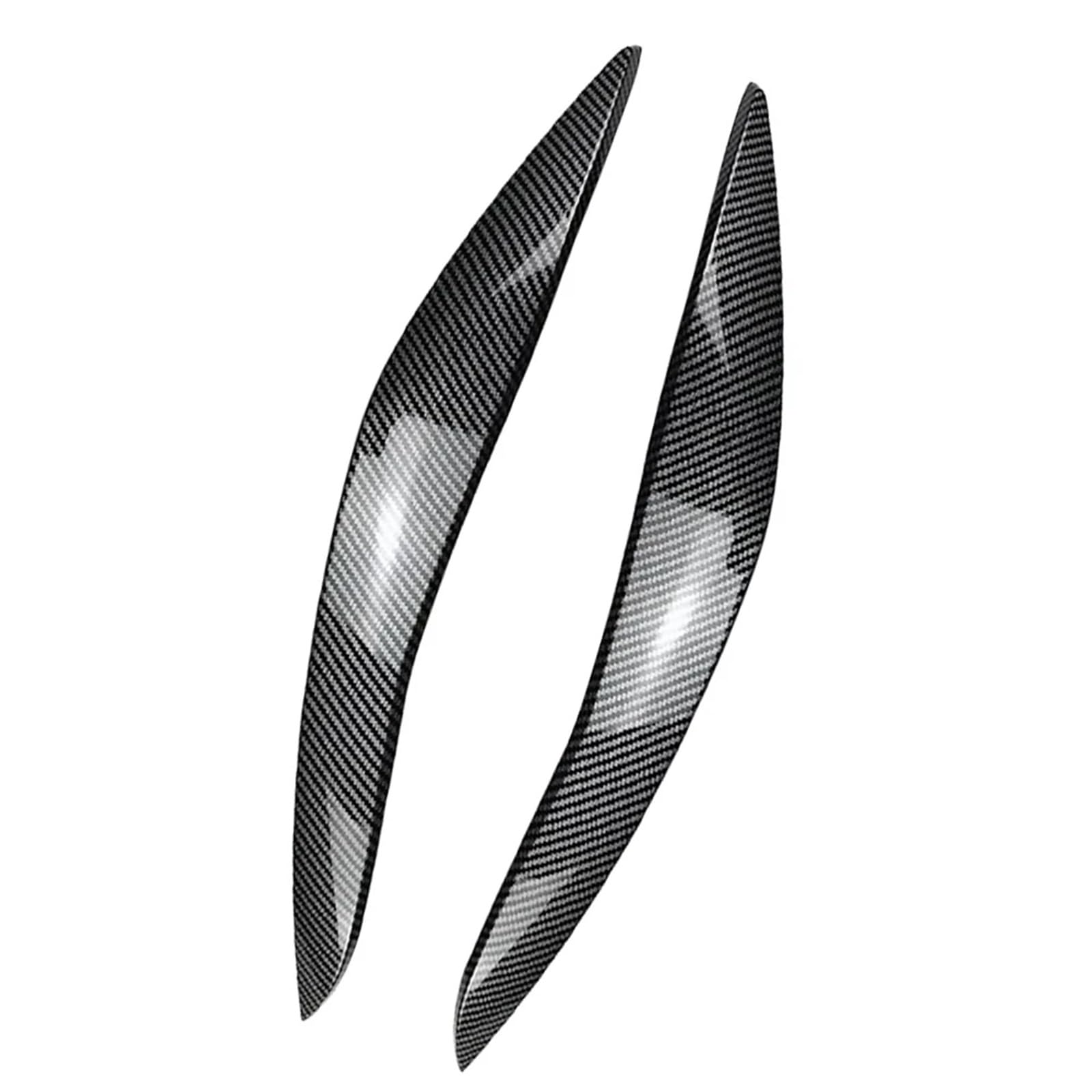 Auto-Augenbrauenaufkleber Auto-Frontscheinwerfer-Augenbrauen-Augenlidabdeckung ABS-glänzender schwarzer Aufkleber, for BMW, for 5er F10 F11 2011 2012 2013 2014(Carbon Fiber Look) von ARRPO