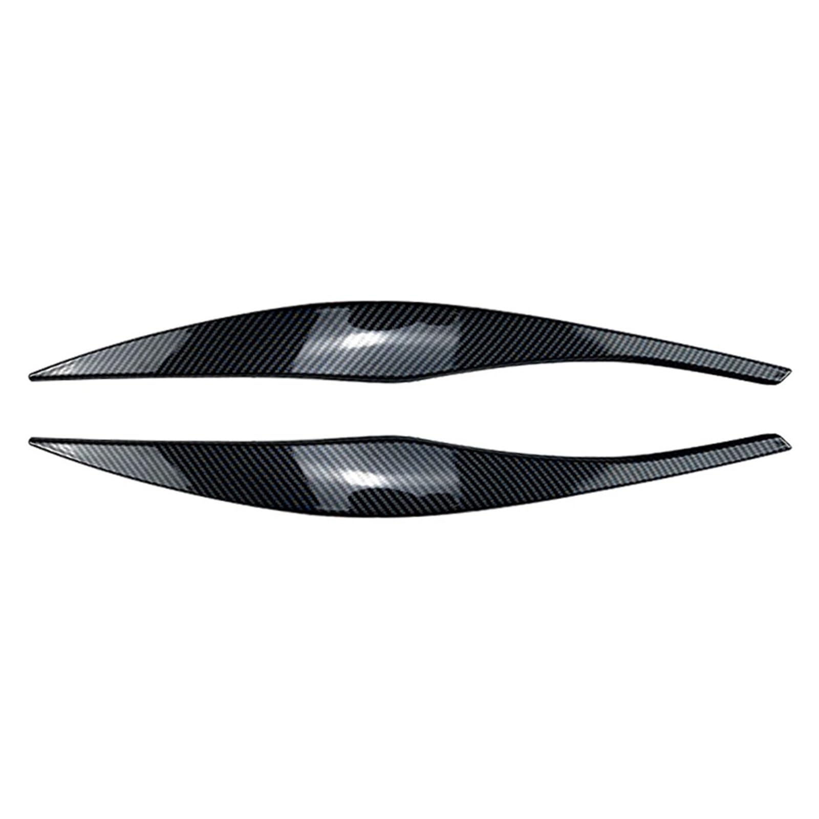 Auto-Augenbrauenaufkleber Auto Frontscheinwerfer Augenlid Augenbrauen Abdeckung Zierleiste Dekoration, for BMW, for E90 E91 3Series Sedan Wagon 2006 2007 2008 2009 2010 2011(Carbon Fiber Black) von ARRPO