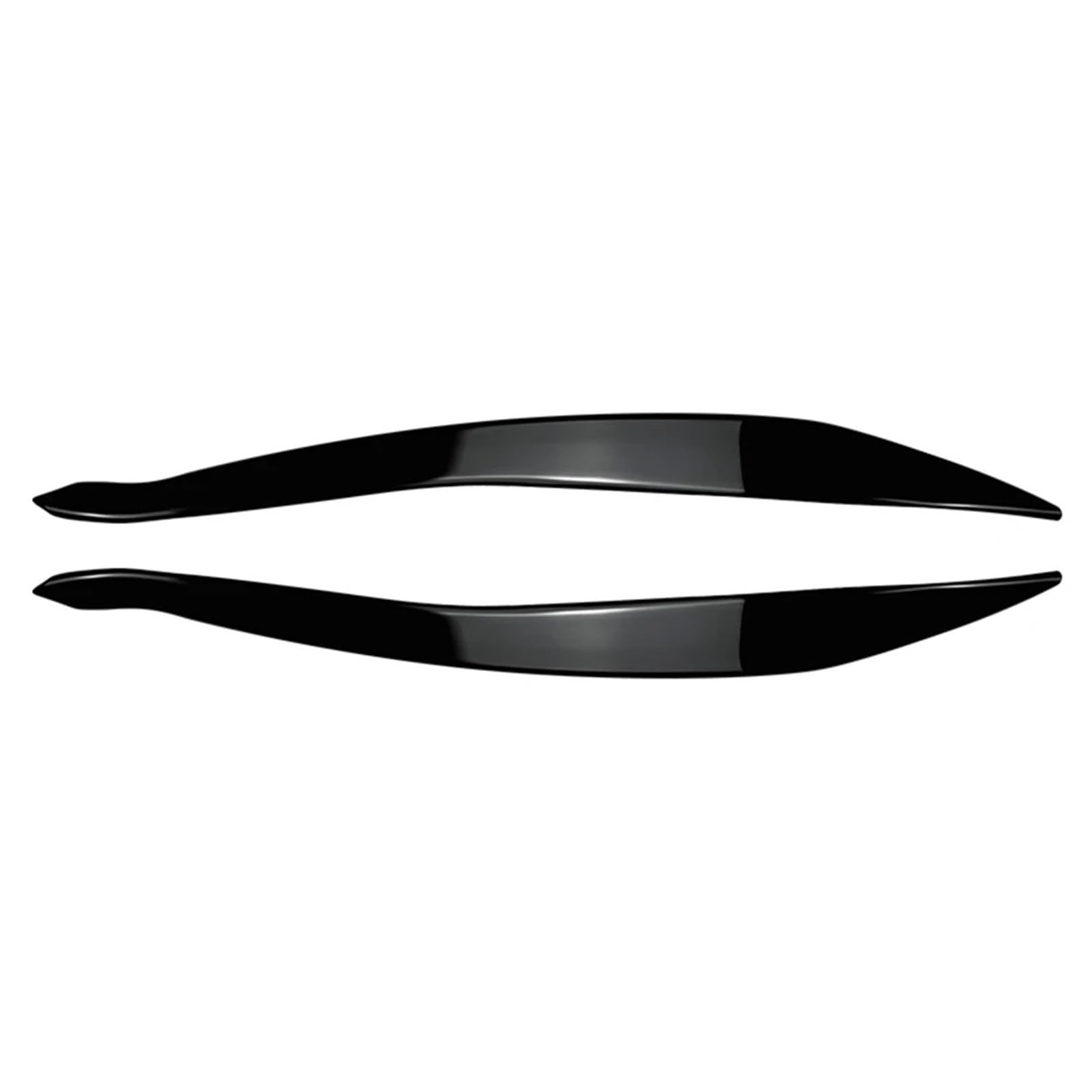 Auto-Augenbrauenaufkleber Auto Frontscheinwerfer Augenlider Augenbrauenabdeckung Dekoration, for BMW, for F10 F11 5 Series 2015-2017(Bright Black) von ARRPO