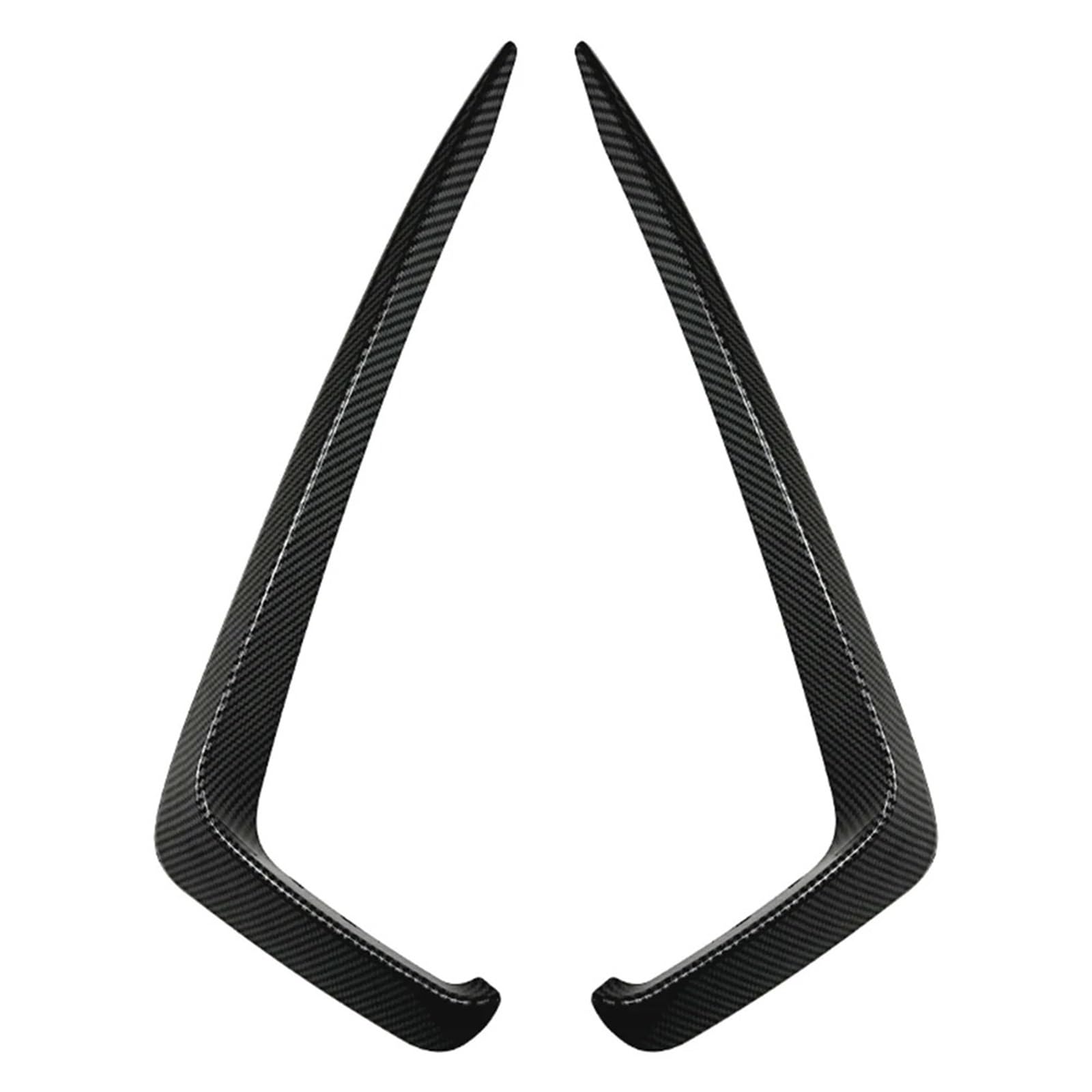 Auto-Augenbrauenaufkleber Auto Frontstoßstange Nebelscheinwerfer Licht Augenbrauen Augenlid Abdeckung Trim, for VW, for Jetta MK7 2019-2021(Carbon Fiber Black) von ARRPO