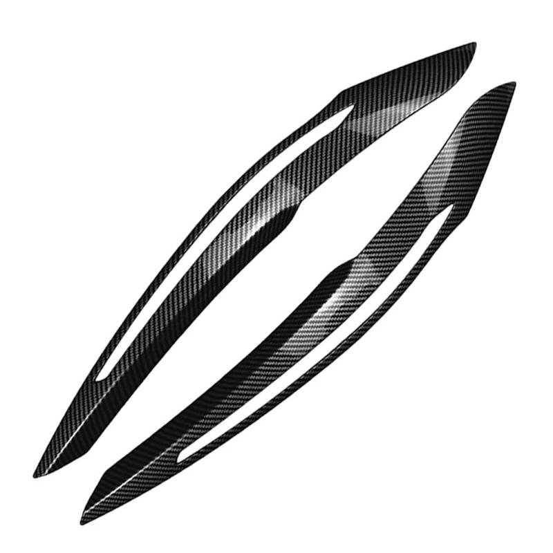 Auto-Augenbrauenaufkleber Autoscheinwerfer-Augenbrauen-Augenlider-Abdeckung, for BMW, for 1er F20 F21 Advance Version 2011-2014(Carbon Fiber Black) von ARRPO