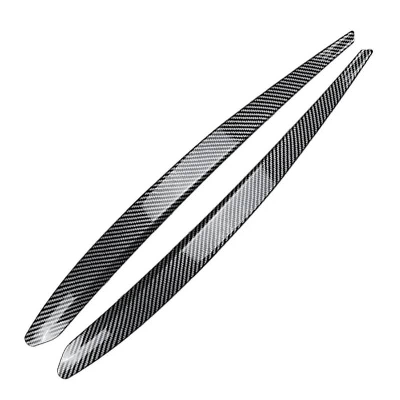 Auto-Augenbrauenaufkleber Autoscheinwerfer Scheinwerfer Augenbrauen Augenlider Rahmenabdeckung Verkleidung, for Skoda, for Superb B8 2015 2016 2017 2018 2019(Carbon Fiber Black) von ARRPO