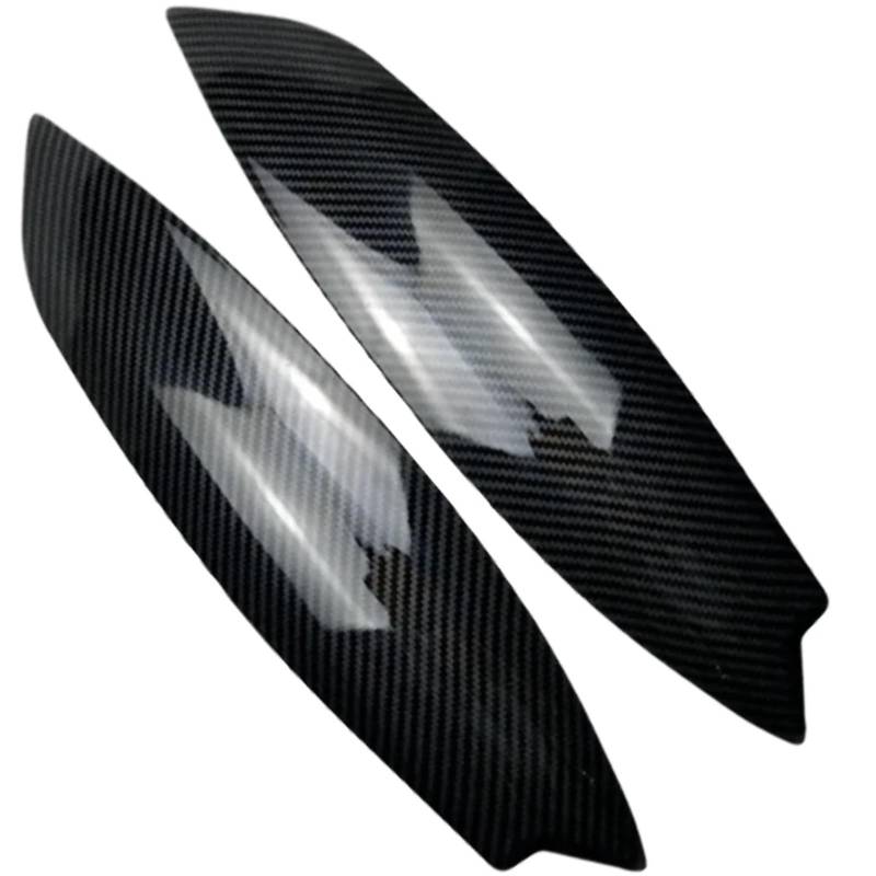 Auto-Augenbrauenaufkleber Autoscheinwerfer-Scheinwerfer-Augenbrauen-Scheinwerferabdeckungs-Zieraufkleber, for VW, for Golf 5 GTI, for Jetta R32 Mk5 2005 2006 2007(Carbon Fiber Look) von ARRPO