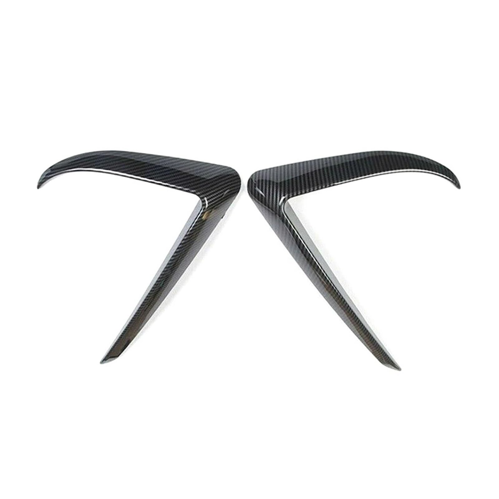 Auto-Augenbrauenaufkleber Nebelscheinwerferleisten for die vordere Stoßstange, Nebelscheinwerfer-Augenbrauen-Augenlider-Zierleiste, for Tesla, for Modell 3 2017-2019(Carbon Fiber) von ARRPO
