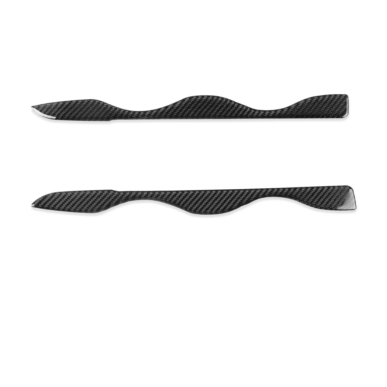 Auto-Augenbrauenaufkleber Piano Black Auto Frontscheinwerfer Augenlid Augenbrauen Abdeckung Zieraufkleber, for BMW, for 5er E34 (1988-1996)(Carbon Fiber) von ARRPO
