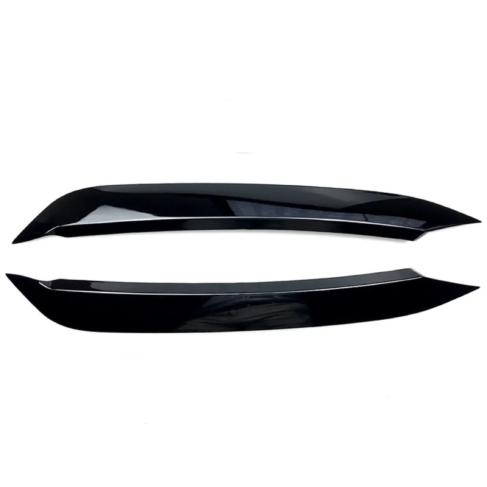 Auto-Augenbrauenaufkleber Scheinwerferlampe Augenbraue Augenlid Formteil Deckelabdeckung, for VW, for Polo 2019 2020 2021 2022(Black) von ARRPO