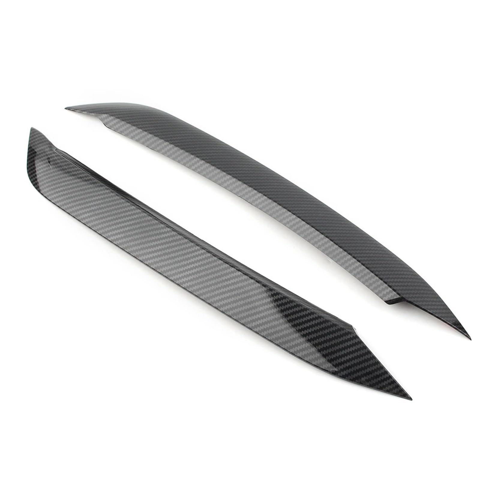 Auto-Augenbrauenaufkleber Scheinwerferlampe Augenbraue Augenlid Formteil Deckelabdeckung, for VW, for Polo 2019 2020 2021 2022(Carbon Fiber) von ARRPO