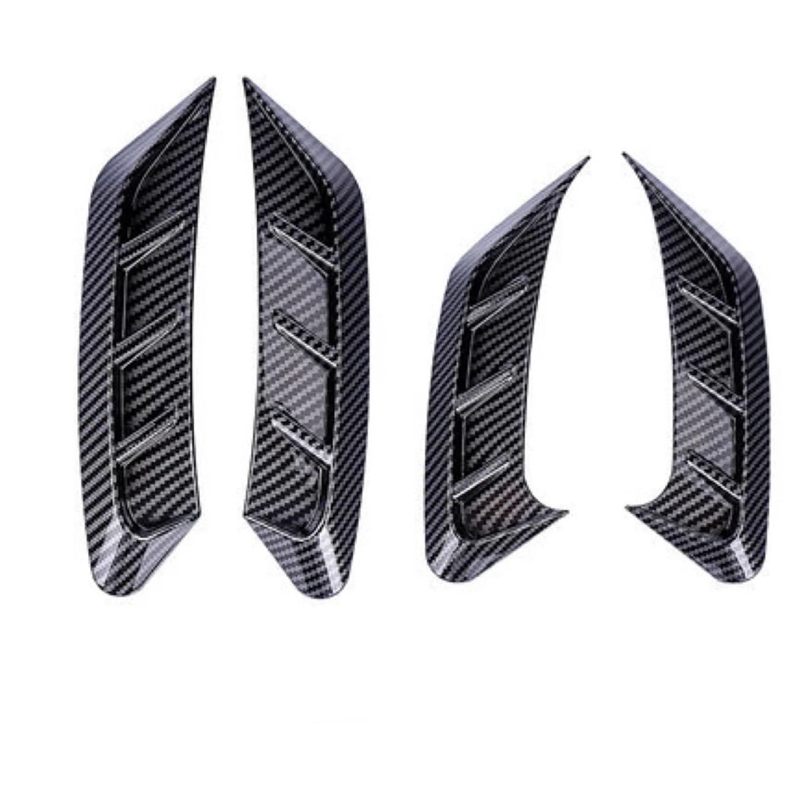 Auto-Augenbrauenaufkleber for Audi, for A4 B9 2020 2021 2022 RS4 Autoscheinwerfer Augenbrauenabdeckung Verkleidung Aufkleber Dekoration Rückleuchten(4PCS Carbon Fiber) von ARRPO