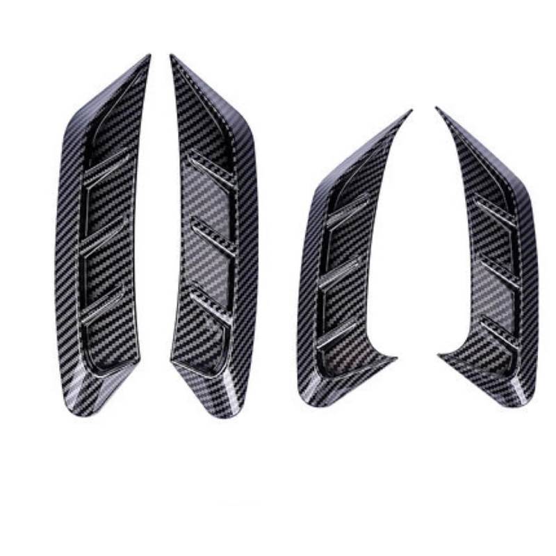 Auto-Augenbrauenaufkleber for Audi, for A4 B9 2020 2021 2022 RS4 Autoscheinwerfer Augenbrauenabdeckung Verkleidung Aufkleber Dekoration Rückleuchten(4PCS Carbon Fiber) von ARRPO