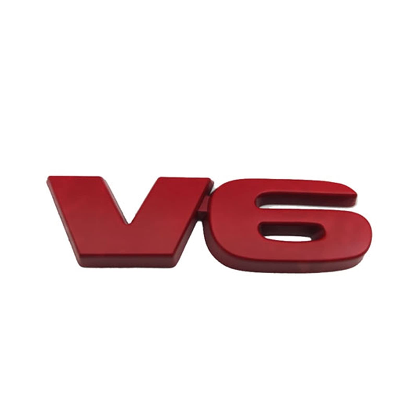 ARSMI Auto Styling Metall V6 Motor Logo Emblem Rumpf Sport Turbo Abzeichen 3D Aufkleber Aufkleber Zubehör Abzeichenaufkleber (Color : R) von ARSMI