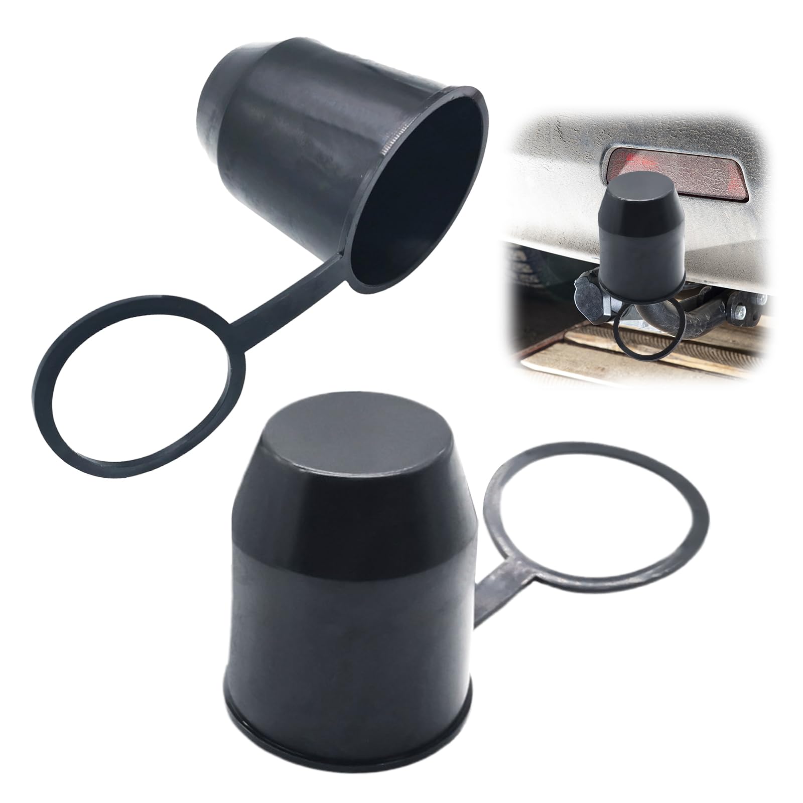 ARTGUTS 2 Stück Anhängerkupplung Schutzkappe, Kugelkopf Anhänger Kupplung mit Sicherungsring, Schwarz Kugelschutzkappe Abdeckkapp, Universal Kugelabdeckung für Auto, Wohnmobil, Kugelkopfschutz ARTGUTS 2 Stück Anhängerkupplung Schutzkappe, Kugelkopf Anhänger Kupplung mit Sicherungsring, Schwarz Kugelschutzkappe Abdeckkapp, Universal Kugelabdeckung für Auto, Wohnmobil, Kugelkopfschutz von ARTGUTS