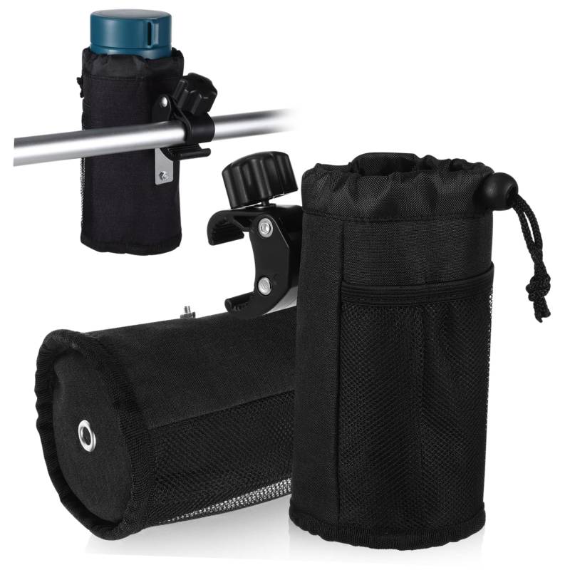 ARTSEWPLY 2Stücke Fahrrad Becherhalter mit Alligator Clip Universeller Wasserflaschenhalter für Kinderfahrräder Scooter und Kinderwagen Verstellbar und Elastisches Design für Sicheren von ARTSEWPLY