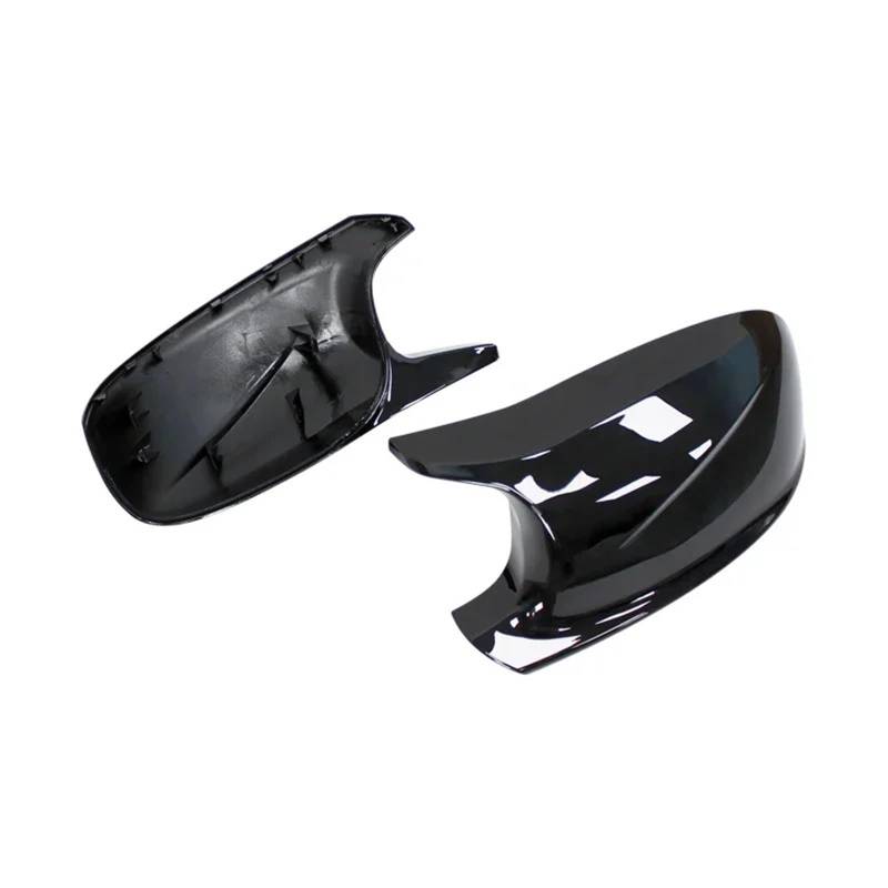 Seitenspiegelgehäuse Kohlefaser-Abdeckkappen für die Rückspiegel der Außentür, passend für BMW X3 F25 X1 E84 Pre-LCI 2010 2011 2012 2013.(Bright black) von ARUPMN