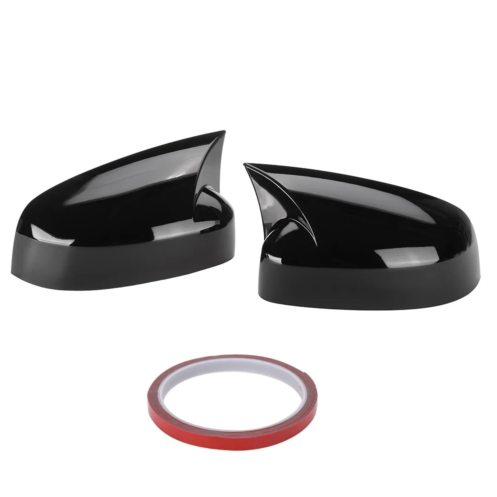 Seitenspiegelgehäuse Paar passend für Ford Focus 2 3 MK2 MK3, Seitenspiegelkappen-Abdeckungen, Zusatzteil passend für Mondeo MK4 2008–2018.(Glossy Black) von ARUPMN