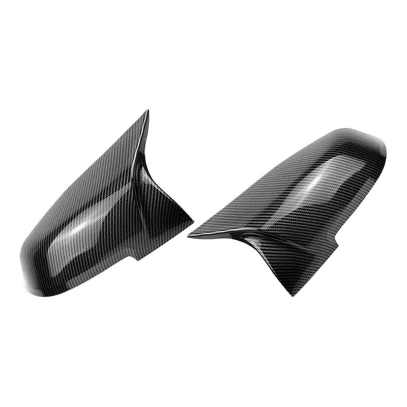 Seitenspiegelgehäuse Passend für BMW 1234 Serie X1/F20F22F30F32, Ersatz-ABS-Rückspiegelgehäuse mit Carbonmuster. von ARUPMN