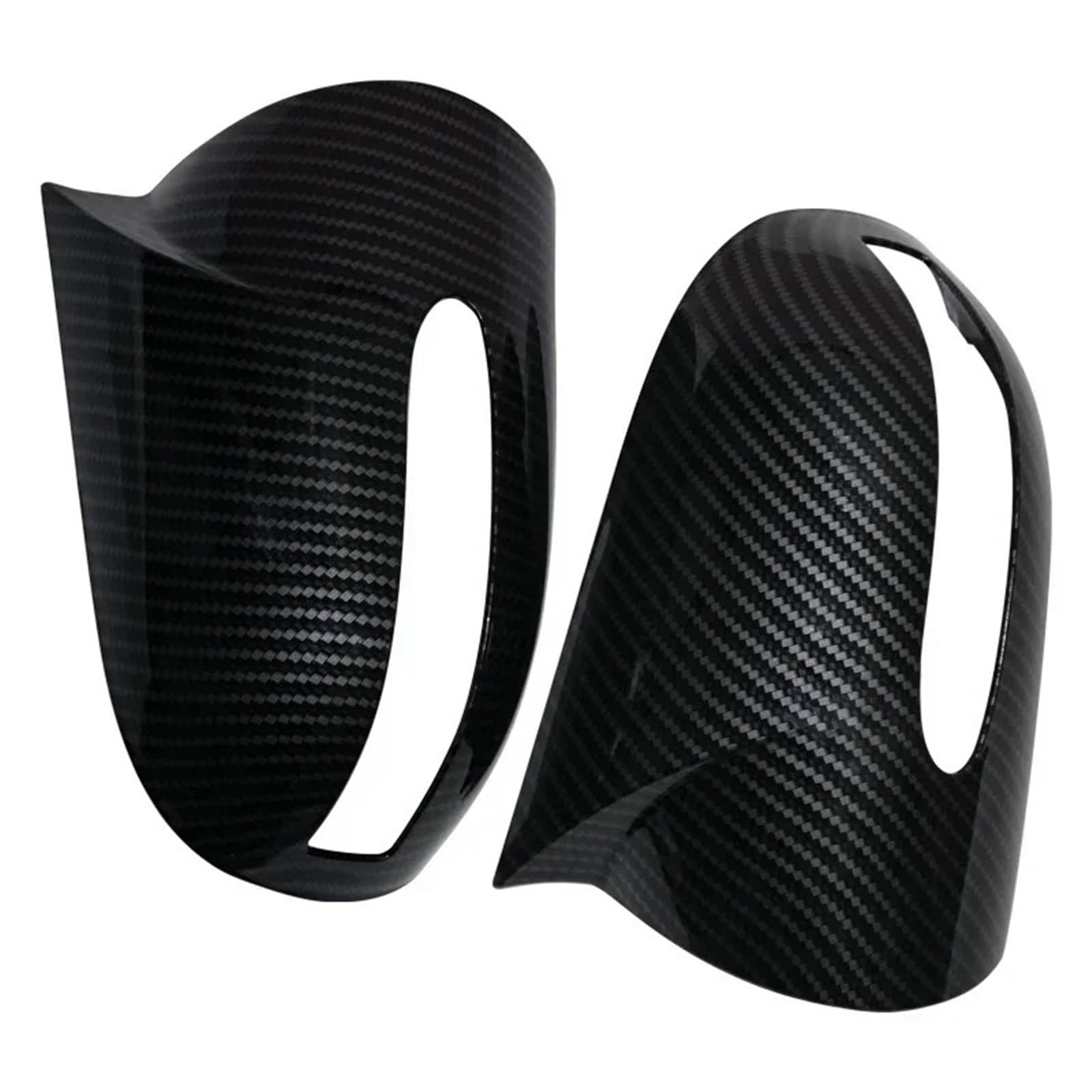Seitenspiegelgehäuse Seitenspiegelkappenabdeckungen passend für Mercedes-Benz E, C-Klasse W211 W203 2001-2007, schwarz, Ersatz für Autozubehör.(Carbon Look) von ARUPMN