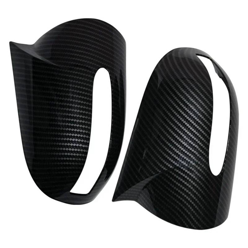 Seitenspiegelgehäuse Seitenspiegelkappenabdeckungen passend für Mercedes-Benz E, C-Klasse W211 W203 2001-2007, schwarz, Ersatz für Autozubehör.(Carbon Look) von ARUPMN