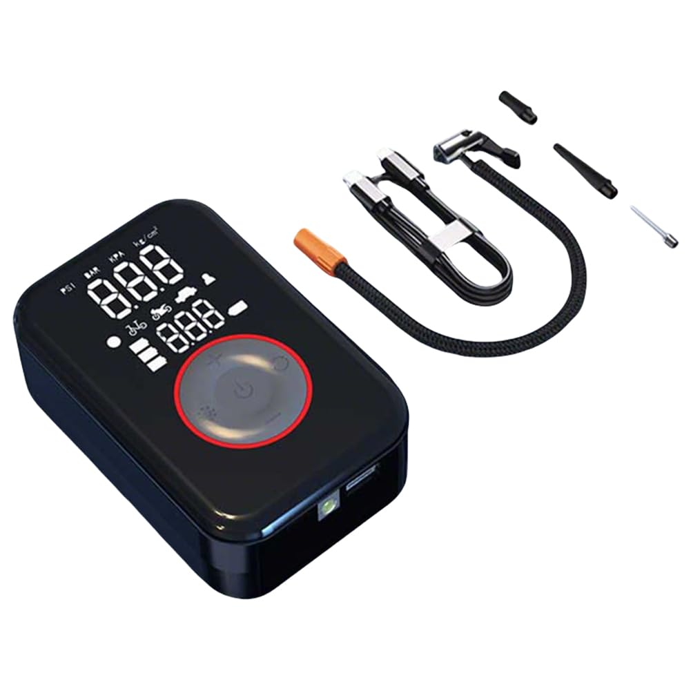 ARVALOLET Multi-Fahrzeugluft-Kompressor USB-Typ-C wiederaufladbare universelle Reifen-Inflator-Beleuchtungsleistung Tragbare Digitale Reifenluftpumpe for Auto Motorradfahrrad ARVALOLET Multi-Fahrzeugluft-Kompressor USB-Typ-C wiederaufladbare universelle Reifen-Inflator-Beleuchtungsleistung Tragbare Digitale Reifenluftpumpe for Auto Motorradfahrrad von ARVALOLET