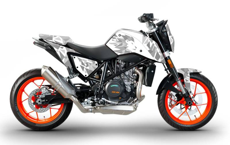 ARider Dekor für KTM Duke 690 R (2012-2020) | Aufkleber und Grafik Kit (Weiß) von ARider
