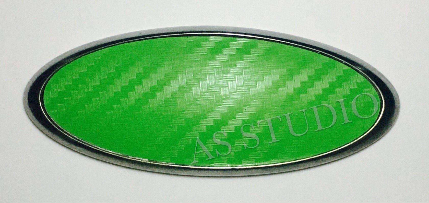 2x 115x45mm Emblem Pflaume Folie (100x38mm) Carbon grün von AS STUDIO