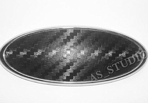 2x 115x45mm Emblem Pflaume Folie (100x38mm) Carbon schwarz von AS STUDIO