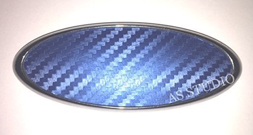 2x 150x60mm Emblem Pflaume Folie (126x48mm) Carbon blau von AS STUDIO
