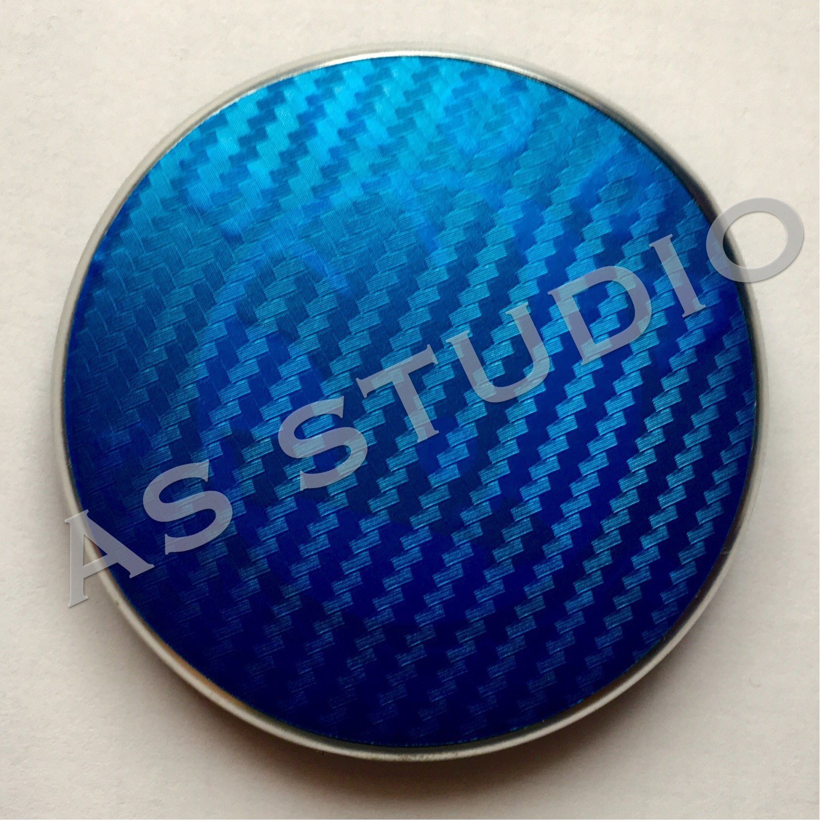 2x 90mm Emblem Folie Carbon blau von AS STUDIO