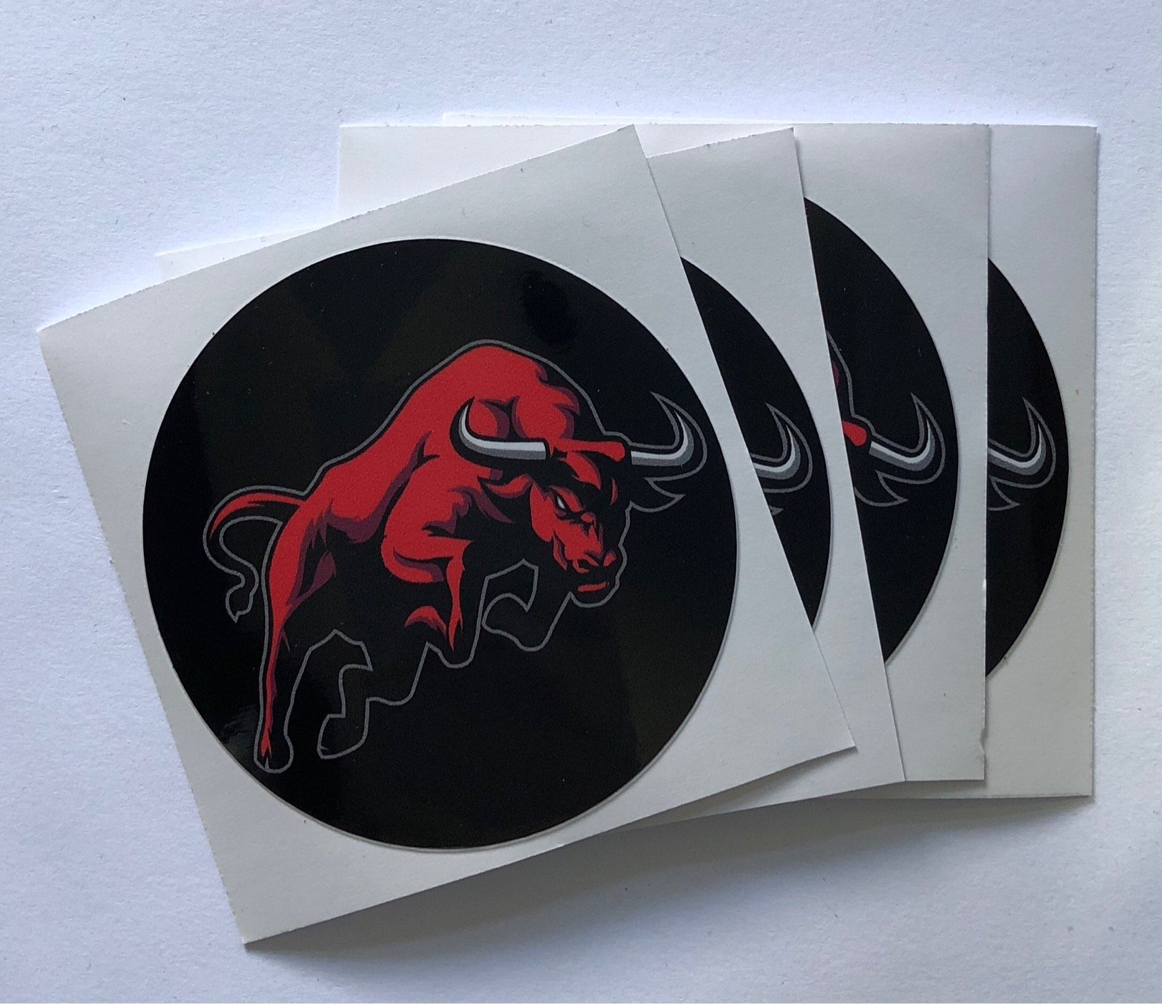 4x Nabendeckel Folie 50mm Red Stier von AS STUDIO