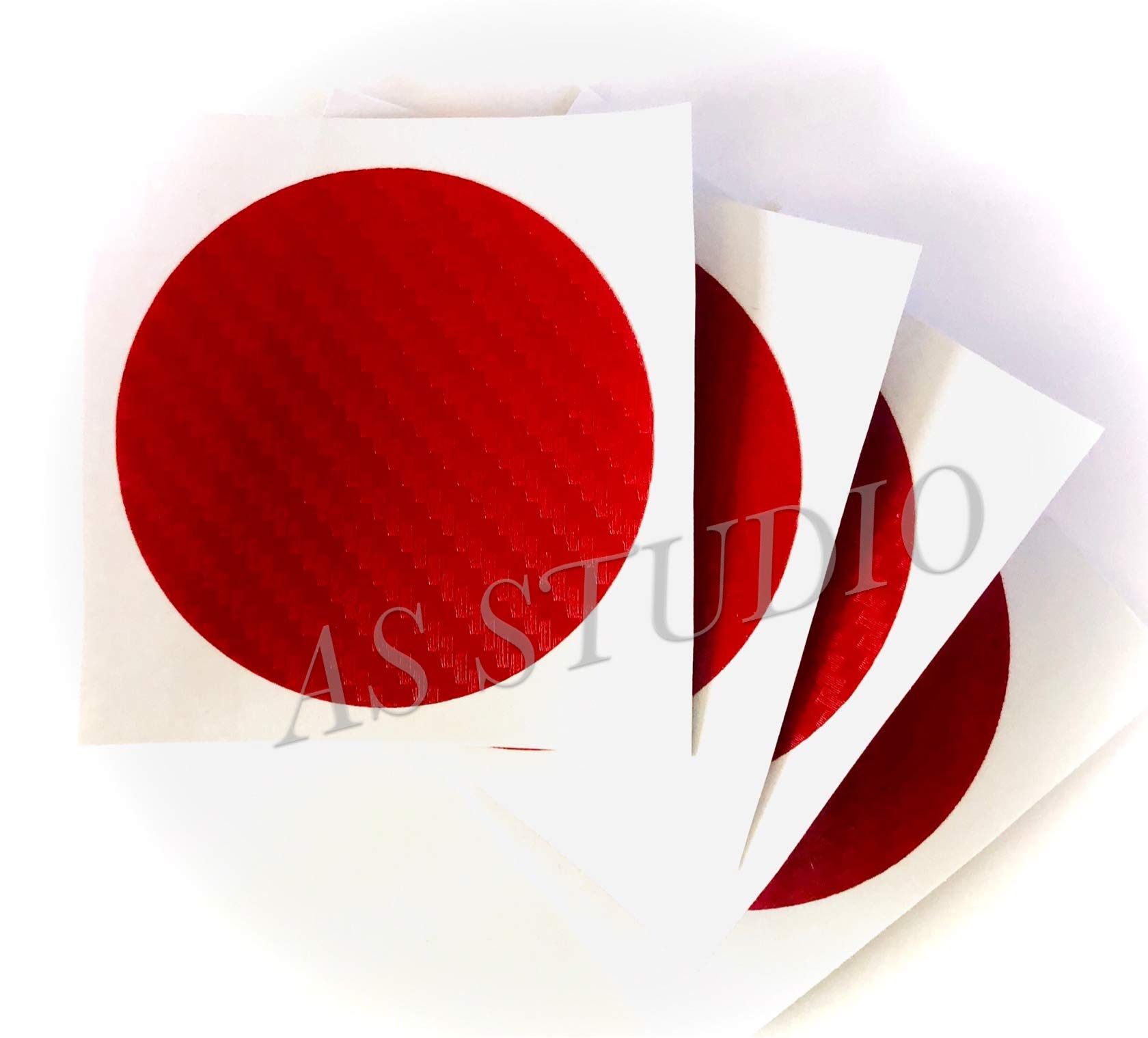4x Nabendeckel Folie 60mm Carbon rot 4x Nabendeckel Folie 60mm Carbon rot von AS STUDIO