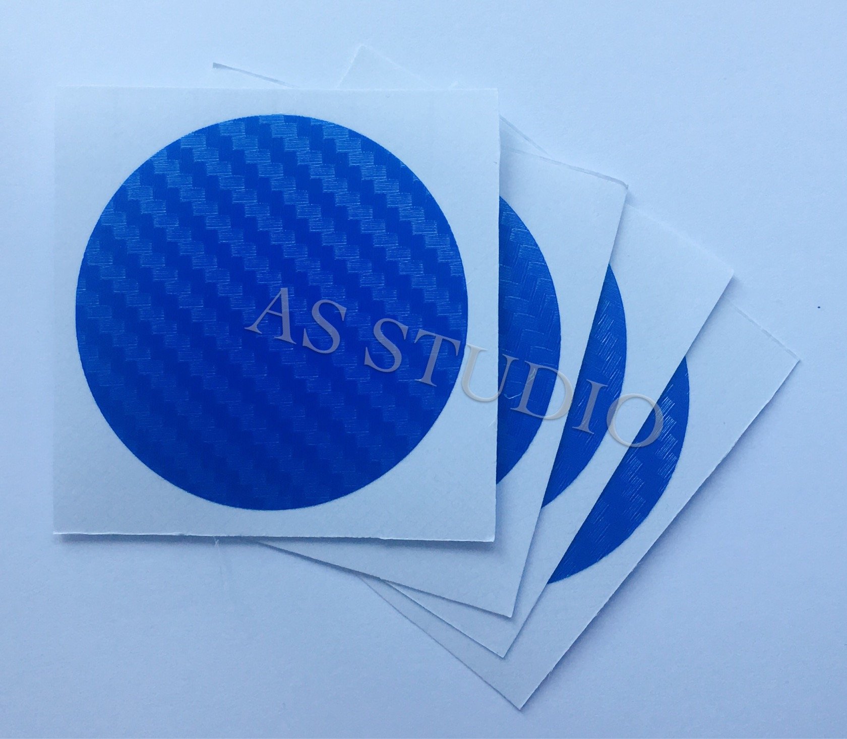 4x Nabendeckel Folie Carbon blau 60mm 4x Nabendeckel Folie Carbon blau 60mm von AS STUDIO