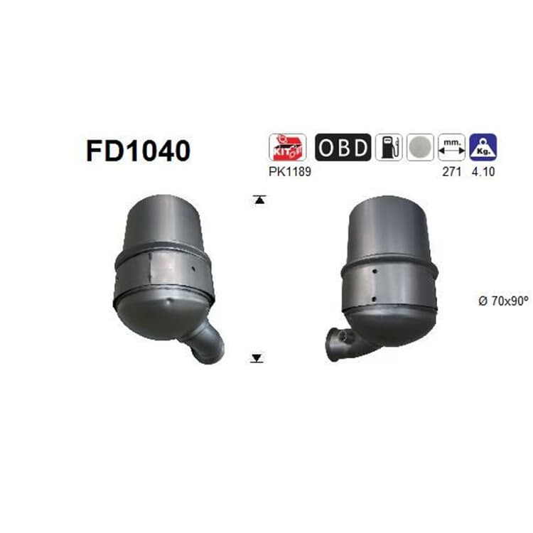 AS Dieselpartikelfilter Citroen Peugeot 1,6 HDi von AS