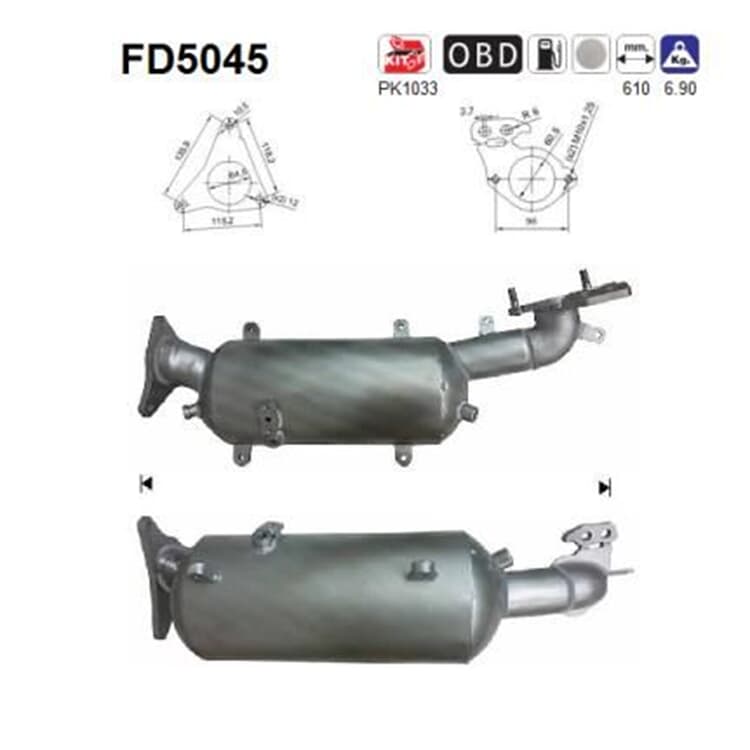 AS Dieselpartikelfilter Subaru Forester SH Impreza 2,0 D AWD AS Dieselpartikelfilter Subaru Forester SH Impreza 2,0 D AWD von AS