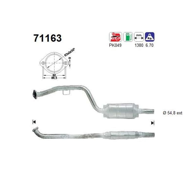 AS Katalysator  Mercedes C-Klasse W202 CLK E-Klasse W210 von AS