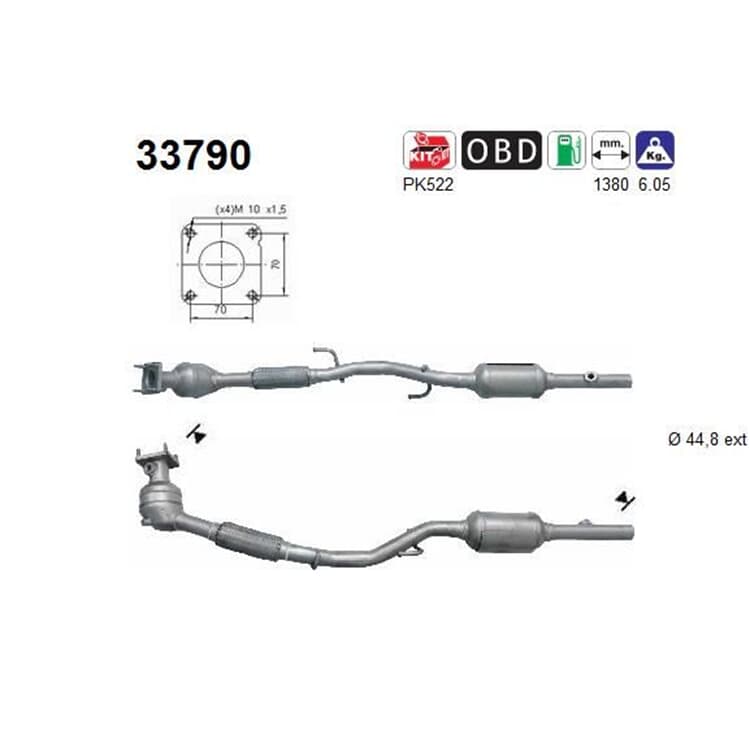 AS Katalysator Seat Cordoba Ibiza Skoda Fabia VW Polo 1,4 16V AS Katalysator Seat Cordoba Ibiza Skoda Fabia VW Polo 1,4 16V von AS