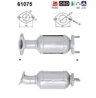 Katalysator hinten AS 61075 von AS