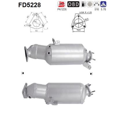 Ruß-/Partikelfilter, Abgasanlage AS FD5228 von AS
