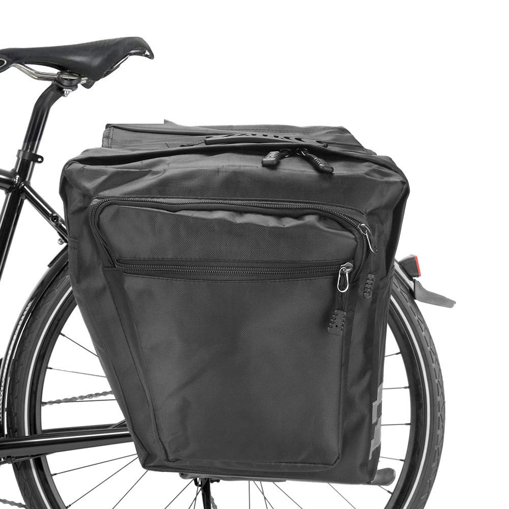 ASANMU Fahrradtaschen Gepäckträger, Fahrradtasche Doppeltasche, Fahrrad Gepäcktasche, wasserdichte Gepäckträgertasche mit Reflektierende Streifen, Fahrrad Satteltaschen, für Pendlergepäckträger ASANMU Fahrradtaschen Gepäckträger, Fahrradtasche Doppeltasche, Fahrrad Gepäcktasche, wasserdichte Gepäckträgertasche mit Reflektierende Streifen, Fahrrad Satteltaschen, für Pendlergepäckträger von ASANMU