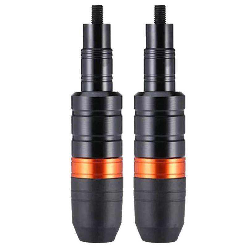 Motorrad Rahmenverkleidungen Motorrad Sturzbügel 1 Paar 8mm Universal Motorrad Roller Anti Fallen Schiebe Schutz Stange Motor Crash Protector(Orange) von ASBVRJF