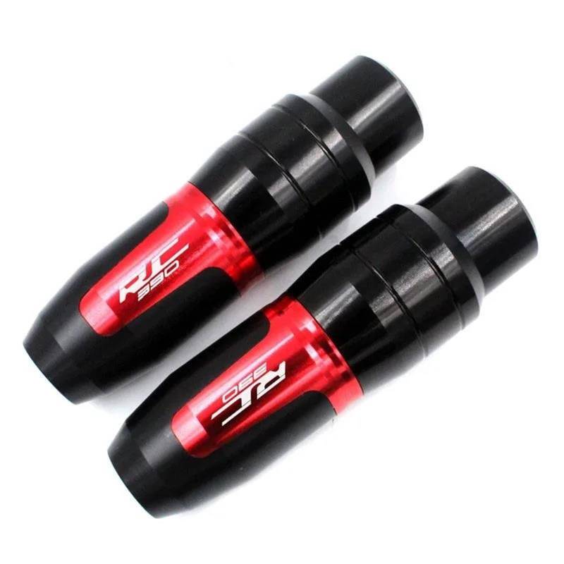Motorrad Rahmenverkleidungen Motorrad Sturzbügel Motorrad CNC Rahmen Crash Pads Auspuff Sliders Crash Protector Für RC390 RC 390 2014 2015 2016-2021(1 Piece of red) von ASBVRJF