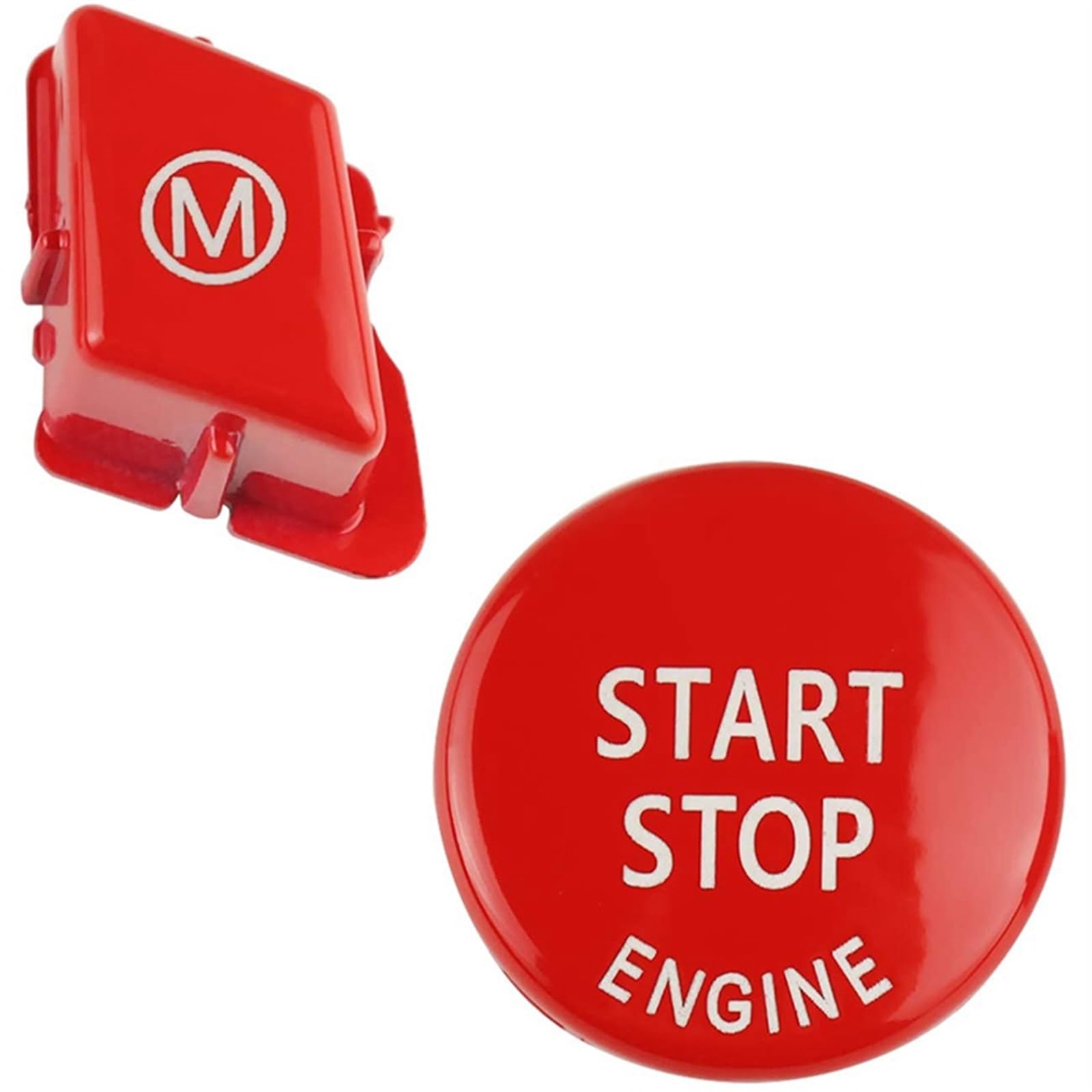 ASDGH 2 Stück Lenkrad-M-Taste + Start-Stop-Taste, for 3er-Serie E90 E92 E93 M3 2007-2013 Motor-Start-/Stopp-Taste ASDGH 2 Stück Lenkrad-M-Taste + Start-Stop-Taste, for 3er-Serie E90 E92 E93 M3 2007-2013 Motor-Start-/Stopp-Taste von ASDGH